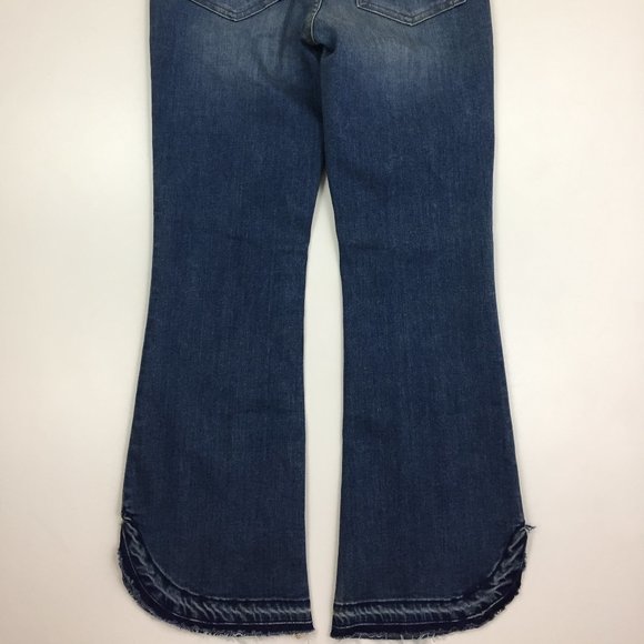 VERONICA BEARD Beacon Wash Carolyn Baby Boot High Rise Raw Asymmetric Hem Jeans - Picture 12 of 12